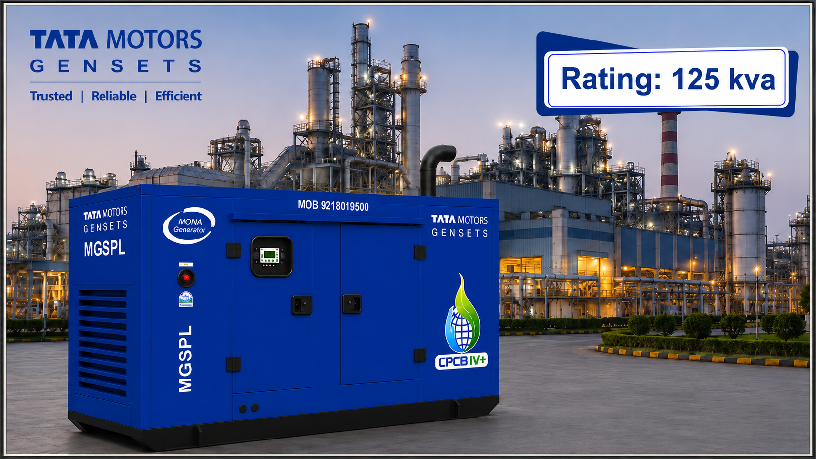 125 KVA Tata Motor Gensets in Rajasthan